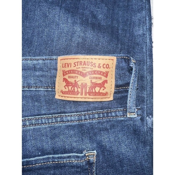 LEVI'S 721 WOMEN'S HIGH RISE SKINNY JEAN Stretch Blue Denim sz 34 x 25 Jeans - Picture 5 of 9